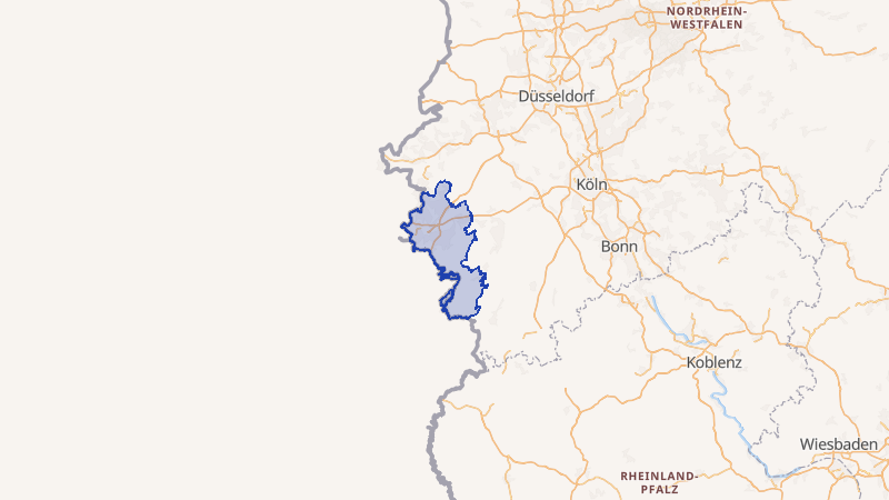 Karte von Städteregion Aachen