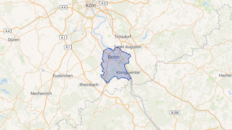 Karte von Bonn