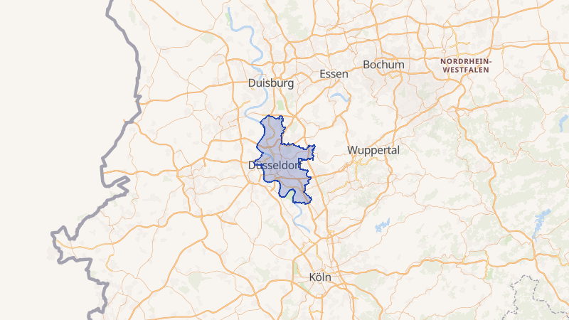 Karte von Düsseldorf