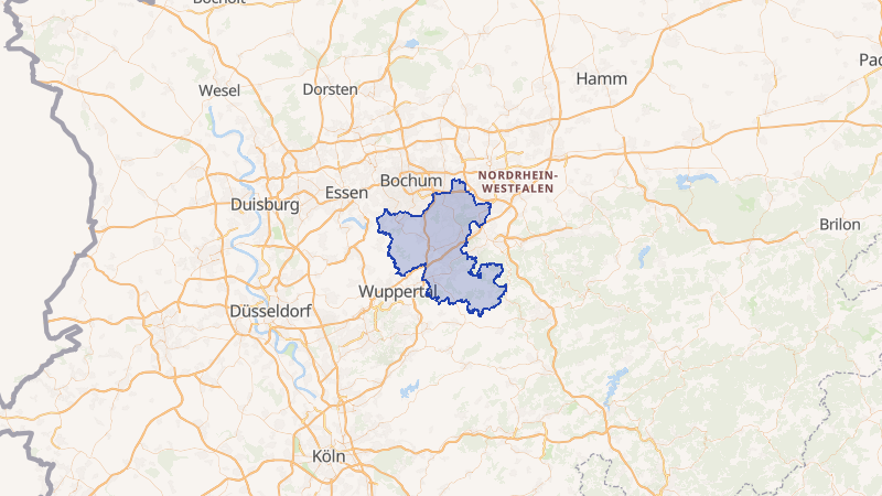 Karte von Ennepe-Ruhr-Kreis