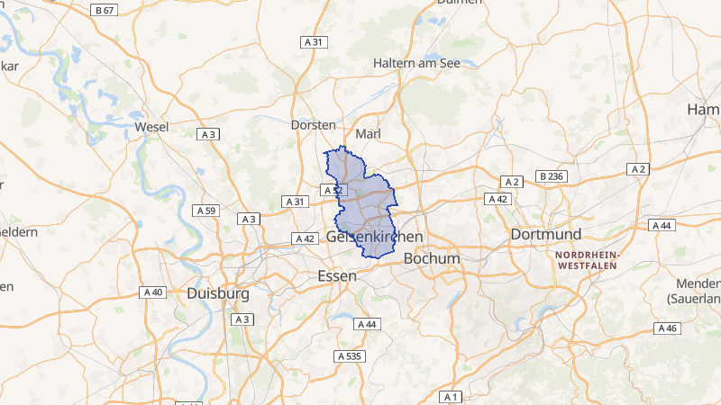 Karte von Gelsenkirchen