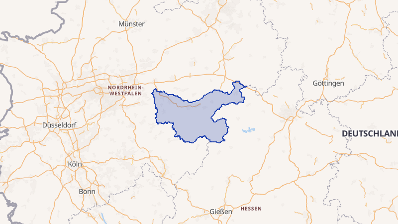 Karte von Hochsauerlandkreis