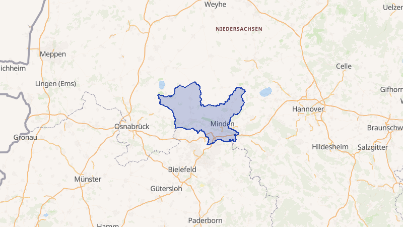 Karte von Minden-Lübbecke