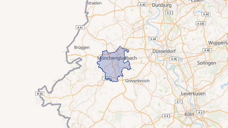 Karte von Mönchengladbach