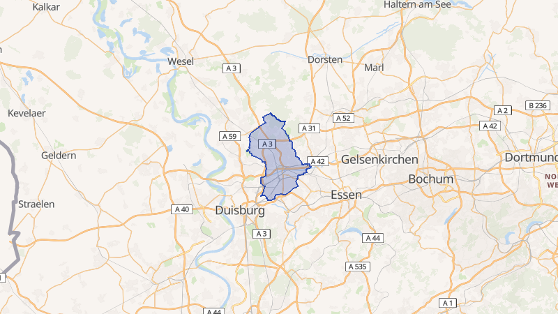 Karte von Oberhausen