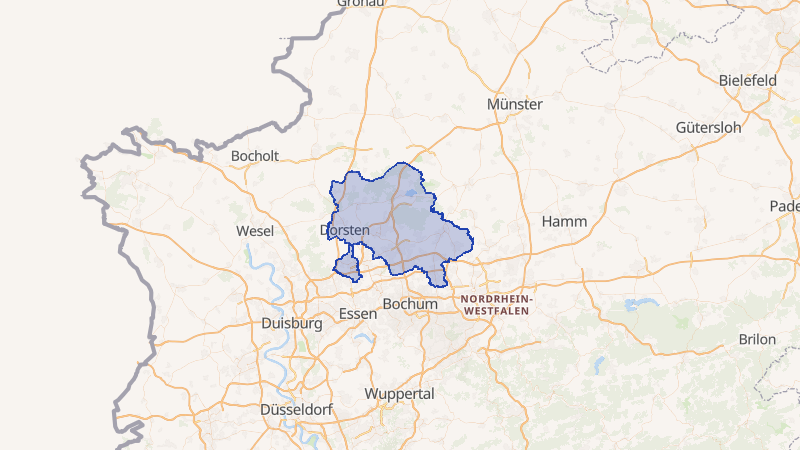 Karte von Recklinghausen