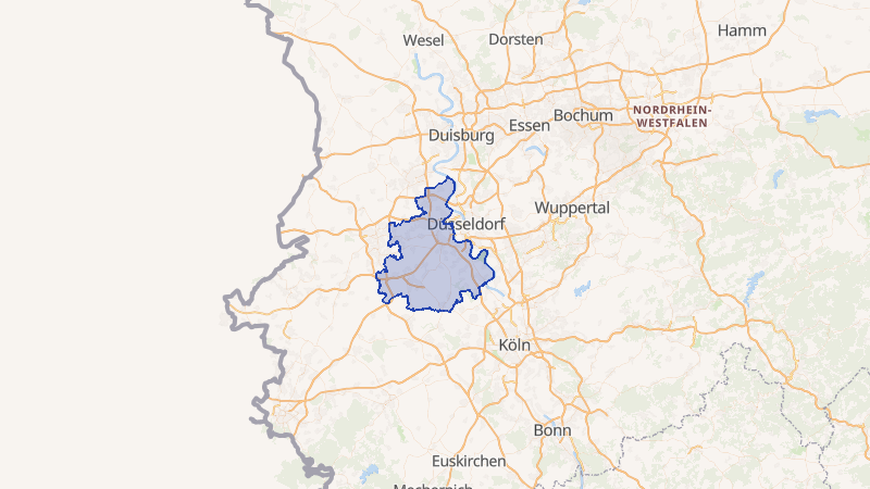 Karte von Rhein-Kreis Neuss