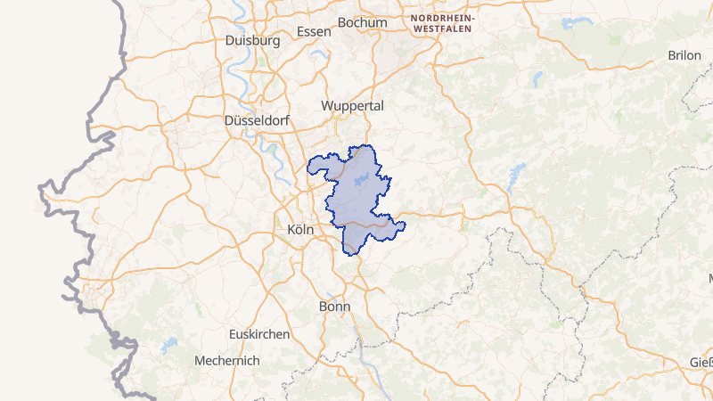 Karte von Rheinisch-Bergischer Kreis