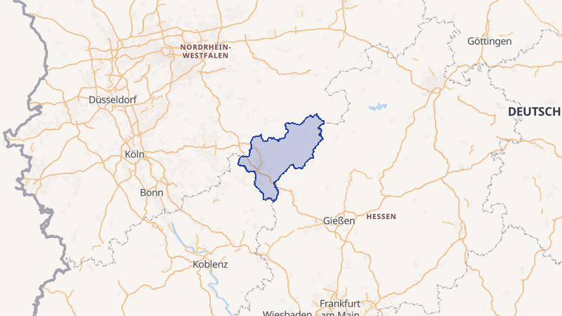 Karte von Siegen-Wittgenstein