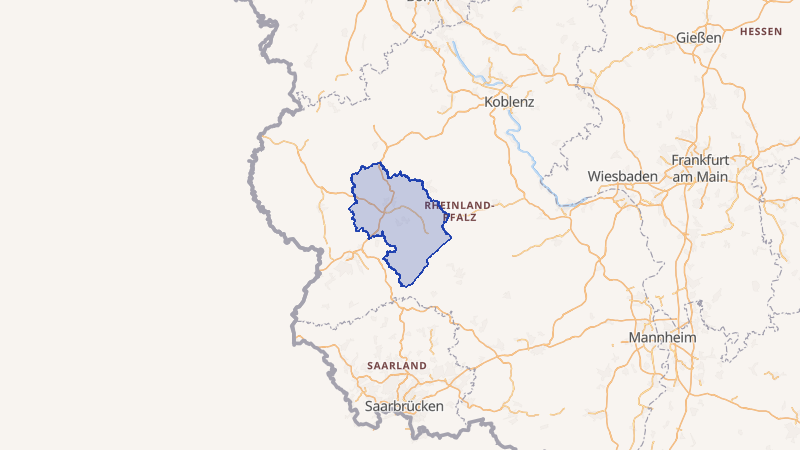 Karte von Bernkastel-Wittlich