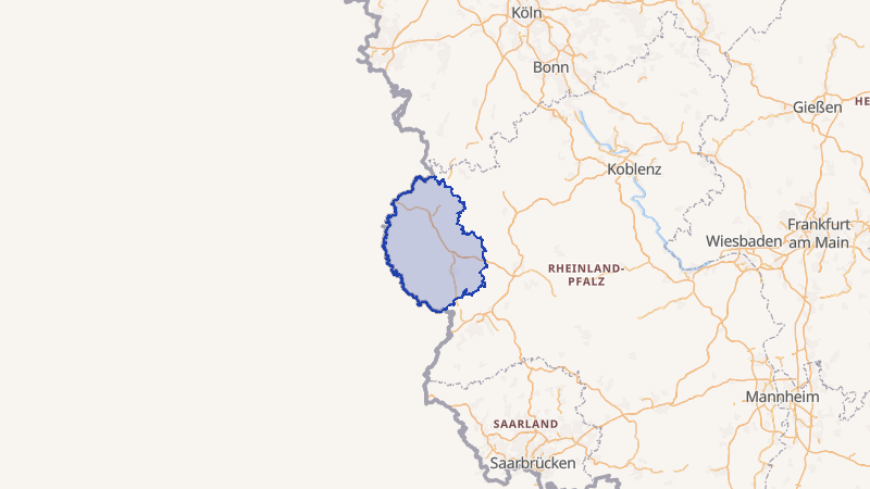 Karte von Eifelkreis Bitburg-Prüm