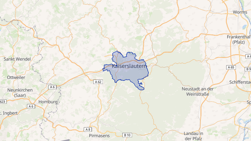 Karte von Kaiserslautern