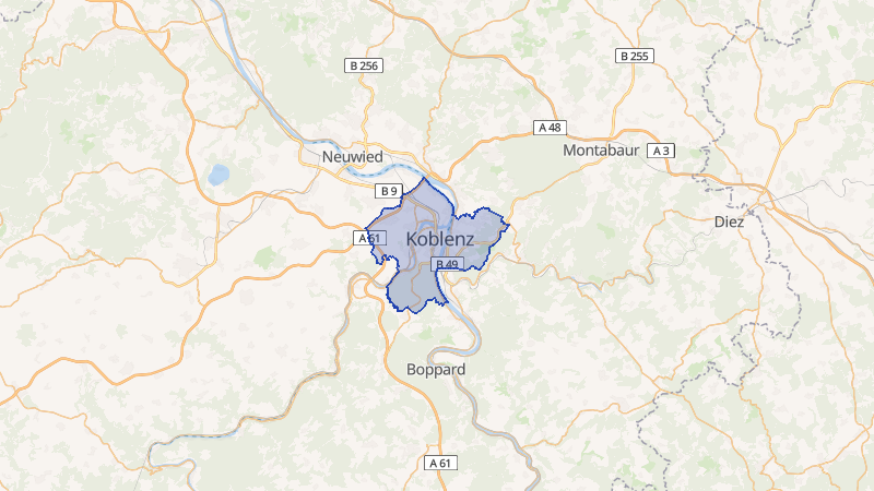 Karte von Koblenz