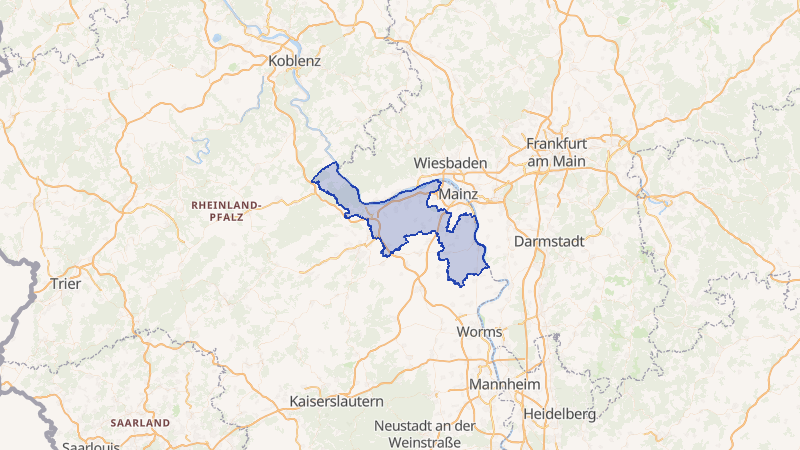 Karte von Mainz-Bingen