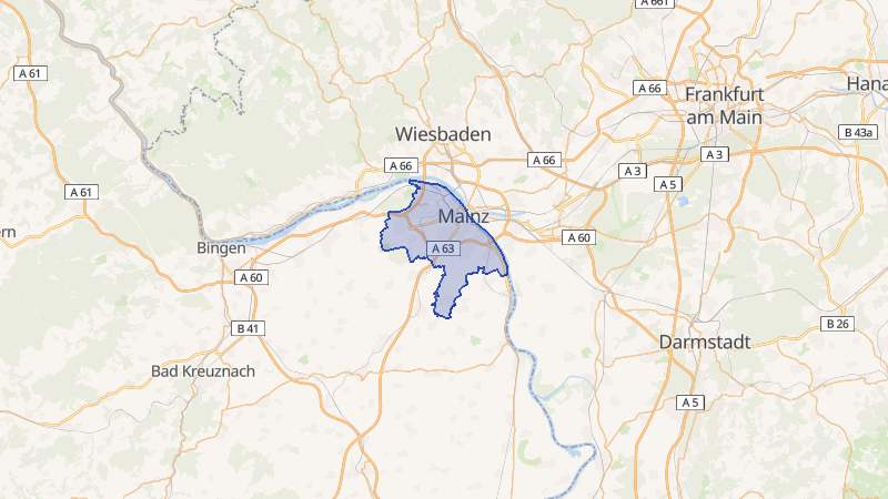 Karte von Mainz