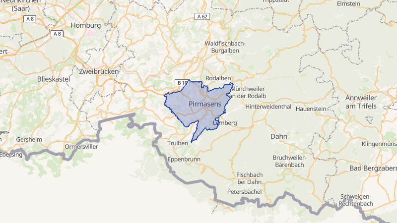 Karte von Pirmasens