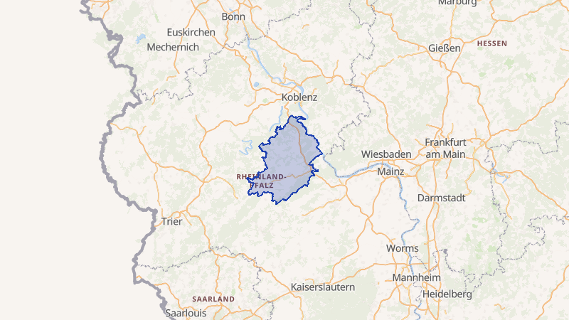 Karte von Rhein-Hunsrück-Kreis