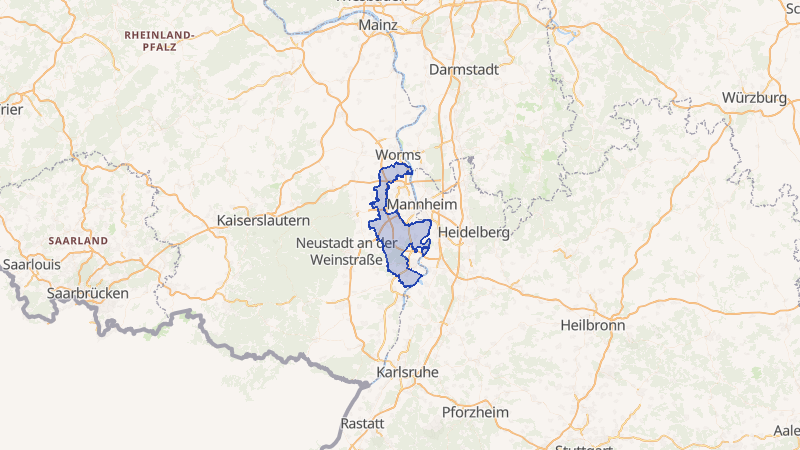 Karte von Rhein-Pfalz-Kreis