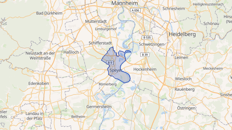 Karte von Speyer