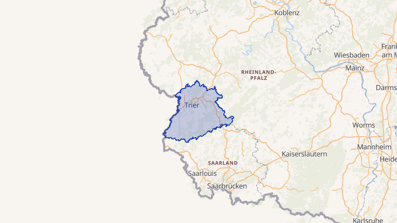 Karte von Trier-Saarburg