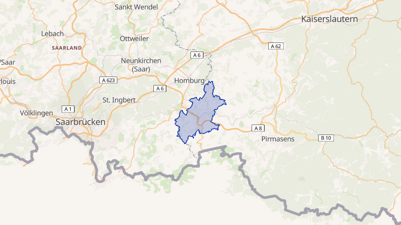 Karte von Zweibrücken