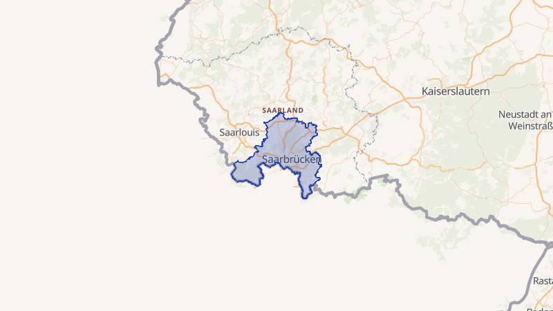 Karte von Regionalverband Saarbrücken