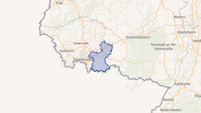 Karte von Saarpfalz-Kreis