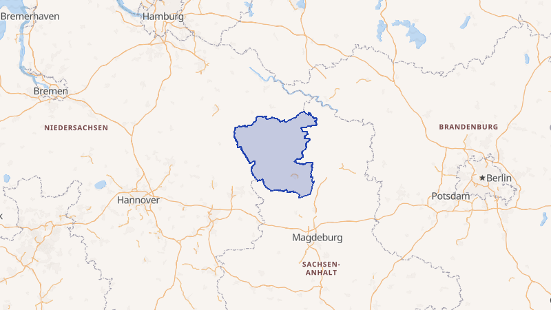 Karte von Altmarkkreis Salzwedel