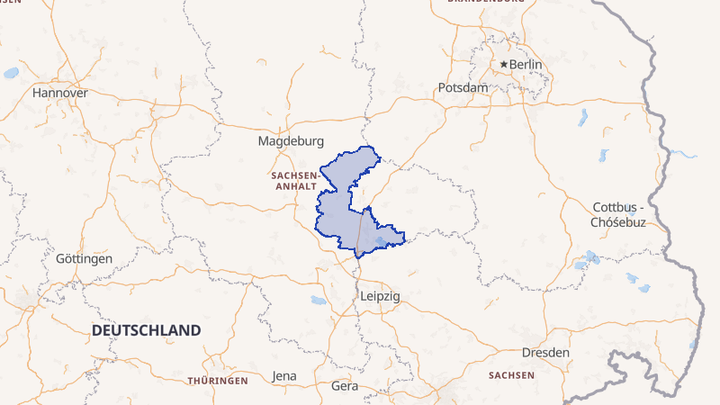 Karte von Anhalt-Bitterfeld