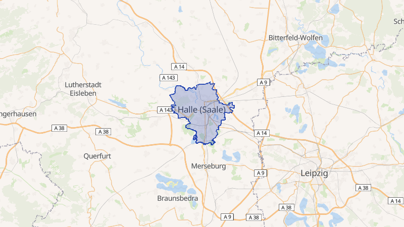 Karte von Halle (Saale)