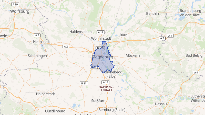 Karte von Magdeburg