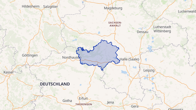 Karte von Mansfeld-Südharz