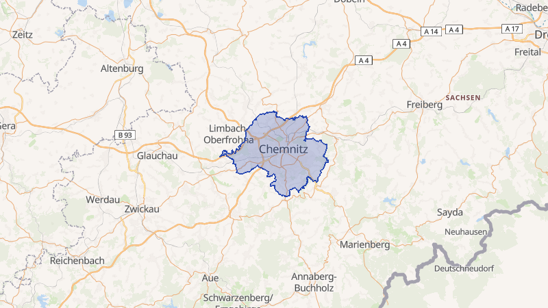 Karte von Chemnitz