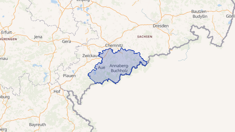 Karte von Erzgebirgskreis