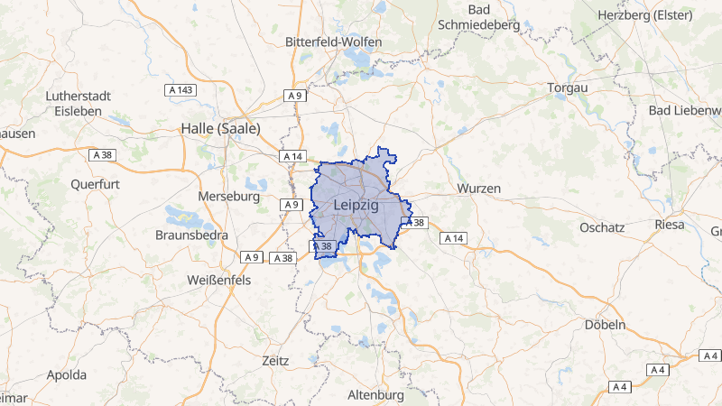 Karte von Leipzig