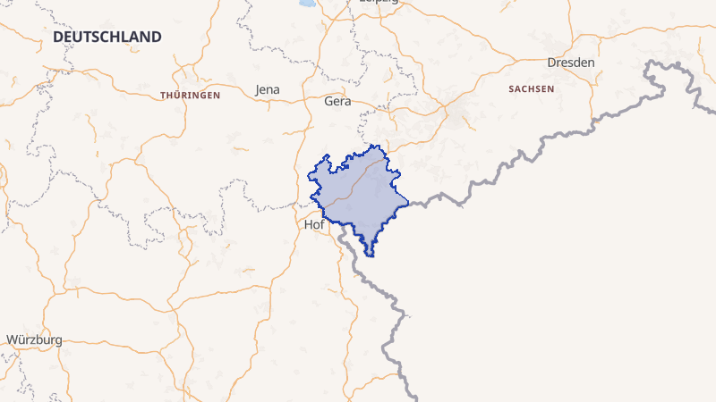 Karte von Vogtlandkreis