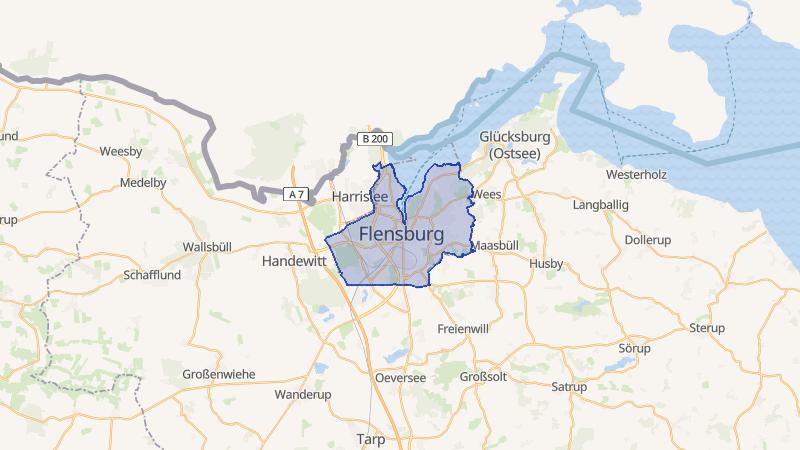 Karte von Flensburg