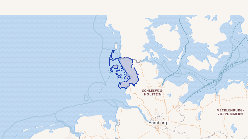 Karte von Nordfriesland