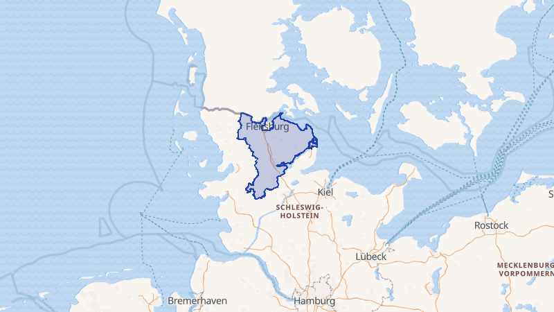 Karte von Schleswig-Flensburg