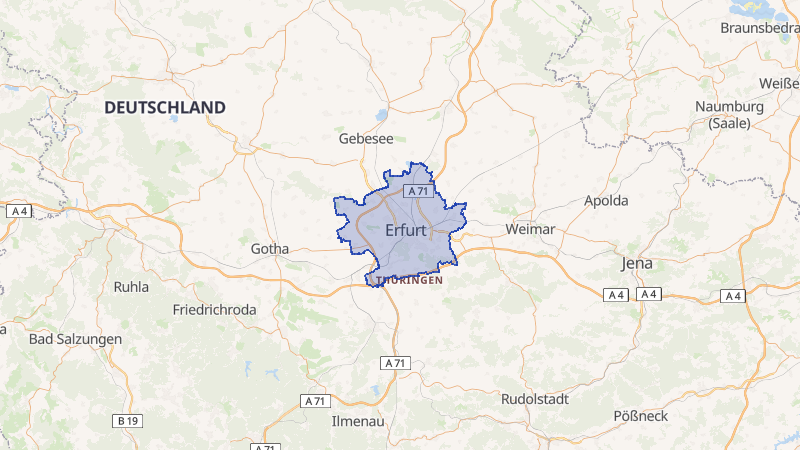 Karte von Erfurt