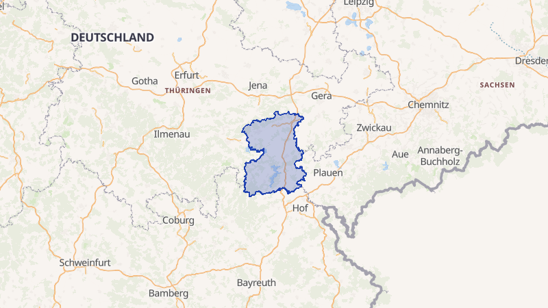 Karte von Saale-Orla-Kreis