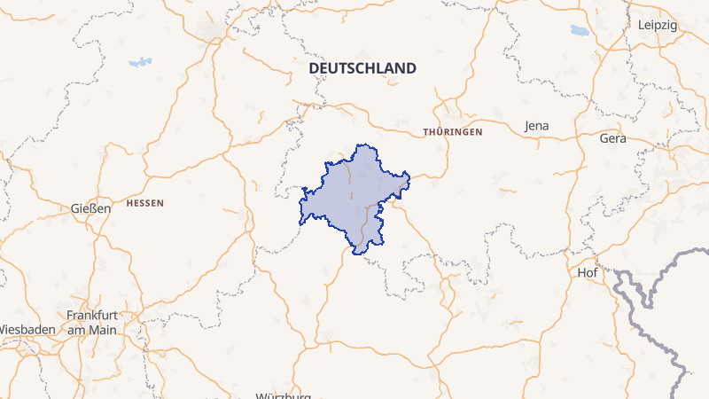 Karte von Schmalkalden-Meiningen