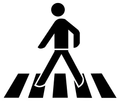 Verkehrszeichen Sinnbild fussgaengerueberweg