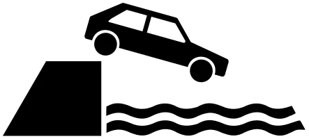 Verkehrszeichen Sinnbild ufer