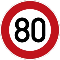 Verkehrszeichen 274-80